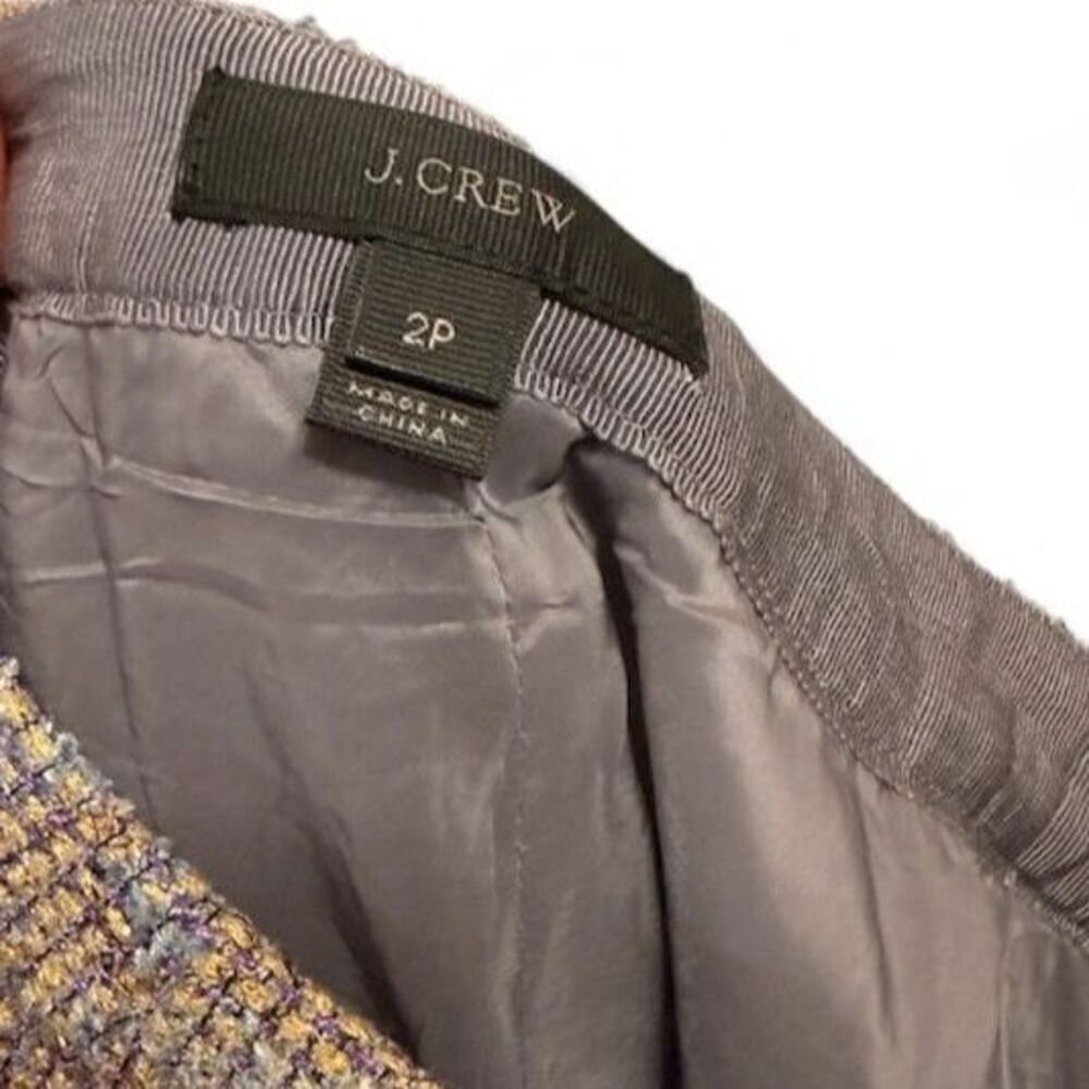 J. Crew, Holiday Pencil Skirt, Metallic Tweed, Size 2Petite, (Pre-loved) - Picture 6 of 7